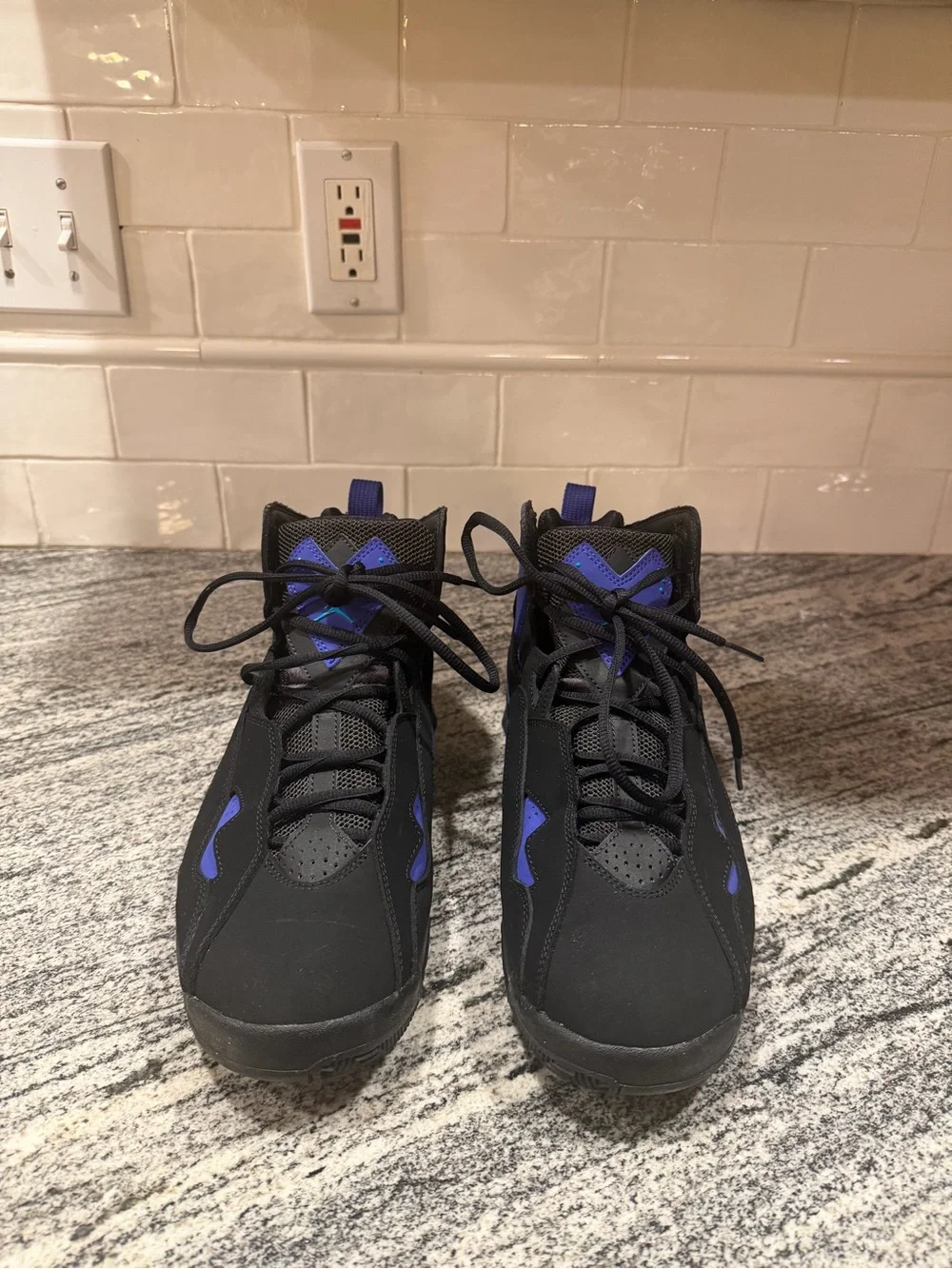Mens Nike Jordan True Flight Black Blue Lagoon 342964-040 Size 9.5